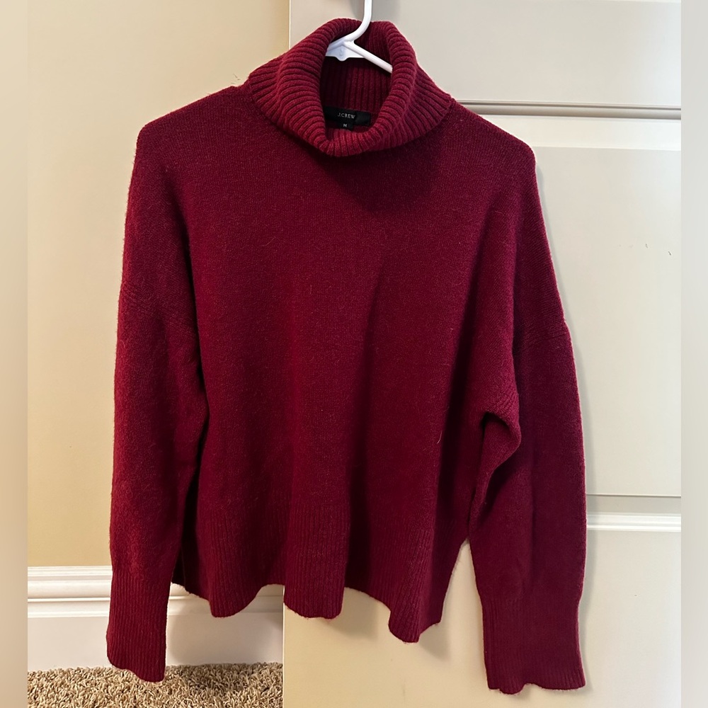 J.Crew Red Turtle Neck Sweater - image 1